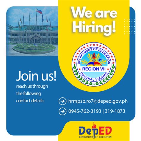 deped region 7 hiring|WE ARE HIRING! Be part of the .